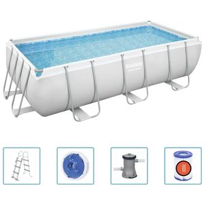 Bestway Pool-Set Power Steel Rechteckig 404x201x100 cm