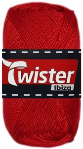 50 Gramm Twister Ibiza aus 100 % Baumwolle 35 Rot