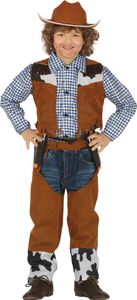 Cowboy oder Cowgirl Kinder Hemd, Größe: 7 - 9 Jahre Farbe: Braun
