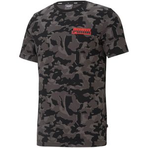 PUMA CORE CAMO AOP Tee Baumwolle BLACK-AOP Baumwolle BLACK-AOP M