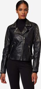 Damen Lederjacke Bikerjacke Ricano STUDD – schwarz / L Damen Lederjacke Bikerjacke Ricano STUDD – schwarz / L