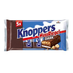 Knoppers Nussriegel Dark Waffelriegel mit Milchcreme 5er 200g