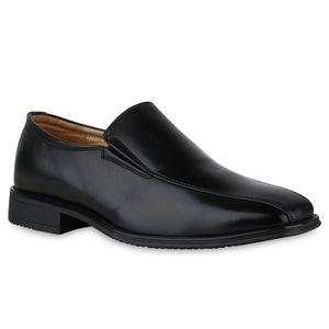 VAN HILL Herren Klassische Slippers Business Elegante Slip On Schuhe 841206, Farbe: Schwarz, Größe: 41