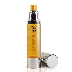 GK HAIR Global Keratin Sérum Capillaire Anti-Frisottis à l'huile d'argan 100% Biologique 50 ml Lissage Renforçant et Protection Contre