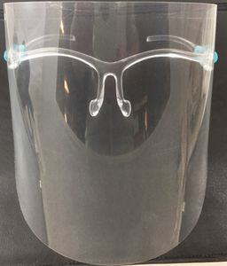 Augenschutz mit Brillengestell Gesichtsschild Plastik Schutzvisier Brillenschild