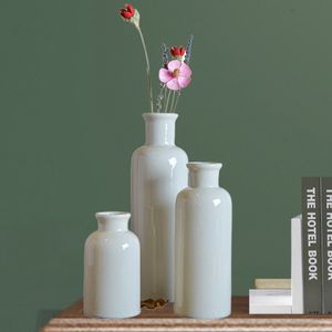 Vasen, Keramik Vase, 3er-Set Dekovase, Blumenvase, 7,2/19/25,2 cm hoch, Tischvase, Pampasgras-Vase, Moderne Deko, Getrocknete Blumenbehälter