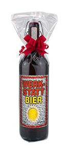 Werkstatt Bier Humor Geschenk 1 Liter Pils Mann Geburtstag (mit Geschenkfolie & Schleife)