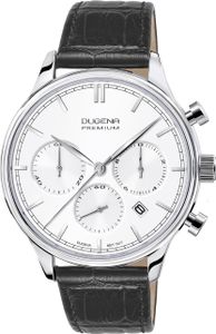 Dugena Herren-Armbanduhr Sigma Chrono, Quarz, Edelstahlgehäuse, Saphirglas, 5 bar