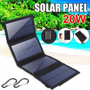 Solarpanels 20W Faltbares Solarladegerät Premium monokristallines kompatibel mit Telefonen, Tablets, für Outdoor-Aktivitäten
