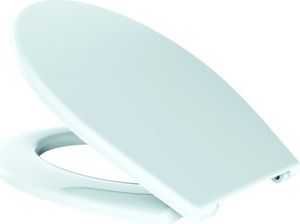 VIGOUR WC-Sitz one mit Deckel, weiß ohne Absenkautomatik, Edelstahl-Scharniere