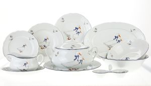 Thun 1794 Jedálenská súprava, husi, český porcelán, Constance, Thun, 25 d.