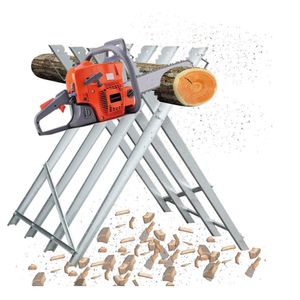 Sägebock Kettensaege klappbar Metall Holzsaegebock bis 100 kg belastbar Holz Arbeitsböcke