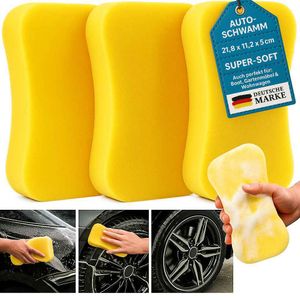 Autoschwamm XL Universal Schwamm Fliesenschwamm Auto Wäsche Pflege Groß 3er Set