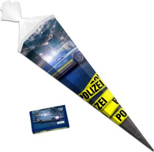 itenga Schultüte 85cm mit Brustbeutel Set POLIZEI