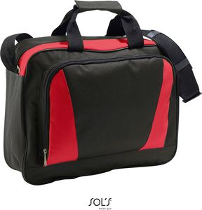 Obchodná taška Cambridge, čierna / červená, 40 x 31 x 11 cm