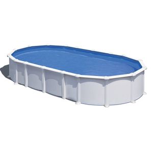 Ovalformpool High Line 132 cm Tiefe in verschiedenen Größen Stahlwandpool oval High Line 915x470x132 cm, Stahl 0,45 mm weiß, Folie 0,4 mm blau, overlap