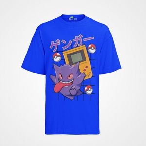 Herren Bio Baumwolle T-Shirt Anime Gengar Gotta catch them or catch them all, Evolie Weiterentwicklungen Streetwear Glurak Monster