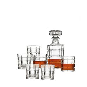 7-tlg Whisky Karaffe & Gläser Set Gläserset Trinkgläser Whiskey Likör Dekanter