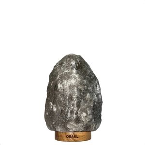 Orakl® - Dimmbare Salzlampe Meteor - 1-2 KG - 100% echtes Salz - Salzkristall-Lampe Grau - Salzlampe Grau - Salzstein