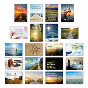 ewtshop®Postkarten-Set mit Sprüchen Liebe,Freude,Motivation, Geburtstag, 80Stück