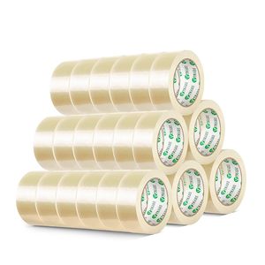 V1 Trade Adhesive Tape Transparent 48 mm x 66 m - Silná Páska Na Balíky - Účinná Páska na Balíky - Baliaca Páska Odolná Voči UV Žiareniu - Lepšia Organizácia Pri Balení Balíkov a Prepravných Krabíc