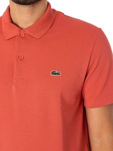 Lacoste Klassisches Logo-Poloshirt, Rot XS