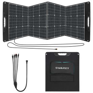 SWAREY Solarladegerät Tragbare 200W Folding Faltbare Solar Panel Ladegerät USB Ausgang Mobile Power Bank für Powerstation Tragbare Stromerzeuger Smartphones Laptops Autobatterien