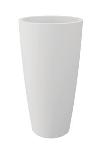 Blumentopf / Pflanztopf, Höhe 70 cm,  Ø 36, weiß, matt, 18 l Inhalt, mit herausnehmbarem Pflanz-Einsatz, für Innen und Außen, aus hochwertigem Polypropylen