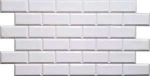 I4,6 qm-10 StückI PVC-Platte Wandplatte Wandpaneel 3D Weiß Fliesen Badezimmer Küche Grey Seam