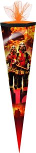 Schultüte / Zuckertüte / 85cm / eckig / "Feuerwehr - Firefighter"