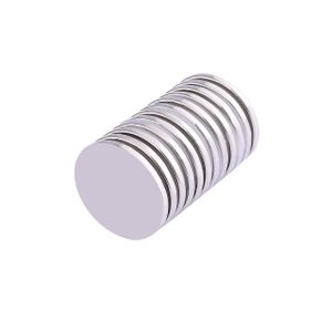 INF Starke Scheibenmagnete im 10er-Pack Silber 2 cm