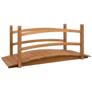 vidaXL Záhradný mostík 140x60x60 cm z masívneho jedľového dreva