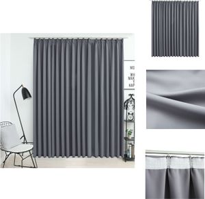 vidaXL Verdunkelungsvorhang mit Haken Grau 290 x 245 cm -  Vorhänge & Gardinen