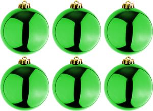 6 Stück XL Weihnachtsbaumkugeln Christbaumkugeln Lime Ø 15cm