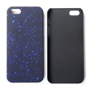 Handy Hülle Schutz Case Bumper Schale für Apple iPhone 5 5s SE 3D Sterne Blau