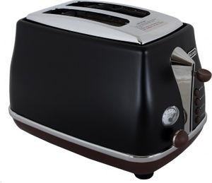 DeLonghi CTOV2103BK Icona Vintage 2-Scheiben Toaster Schwarz