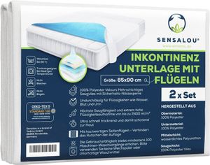 Inkontinenčná vložka Sensalou s krídelkami 85x90 ​​cm (balenie 2 ks)