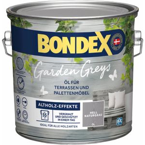 Bondex GARDEN GREYS Öl hell naturgrau, Patina-Effekt, 2,5 Liter
