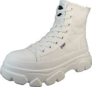 Buffalo Damen Low Sneaker Cade  Lace UP HI 1622456 Weiß