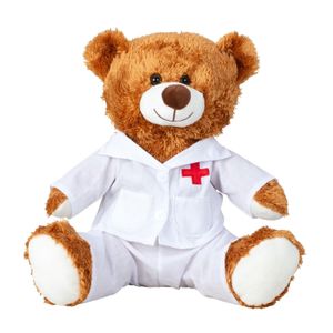 Teddybär Doktor 33 cm braun Arzt