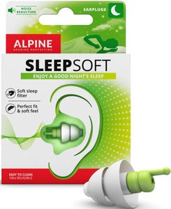 ALPINE SleepSoft Ohrstöpsel zum Schlafen & Dämpft Schnarch Geräusche 1 Paar
