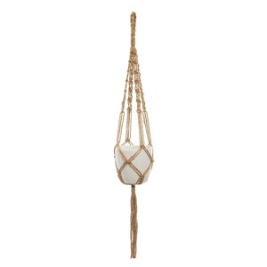 Atmosphera Créateur d'intérieur Blumenampel mit Blumentopf Dolomit Jute weiß braun 74 cm x 11,5