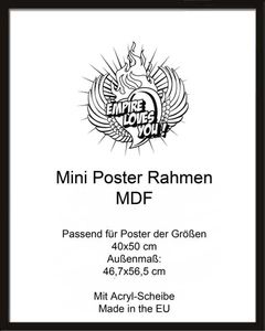 Wechselrahmen für Mini-Poster 3cm MDF Holzfaserwerkstoff 40x50cm schwarz