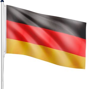 FLAGMASTER Alu Fahnenmast 6,5m Flaggenmast Fahnenstange Deutschland Fahne Flagge
