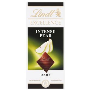 Lindt Excellence Zartbitterschokolade mit Birnenfüllung und Mandelstückchen 100 G
