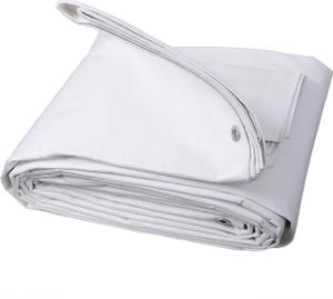 WOLTU Abdeckplane wasserdicht, 180 g/m² PE Schutzplane mit Ösen, UV stabil : Weiß 3x6 m Farbe: Weiß Größe: 3x6 m