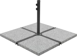 Sonnenschirm-Gewichtsplatte Granit 25 kg Quadratisch Grau
