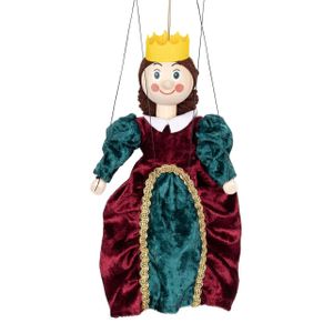 Marionette Königin 20 cm, Holz-Marionette, Dekoartikel