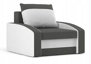 Sessel HEWLET Seßel - Farben zur Auswahl - klassische Sessel für Wohnzimmer, minimalistisches Design STOFF HAITI 14 + HAITI 0 Hellgrau&Weiß