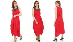 Besticktes Kleid, Größe 36 – Rot